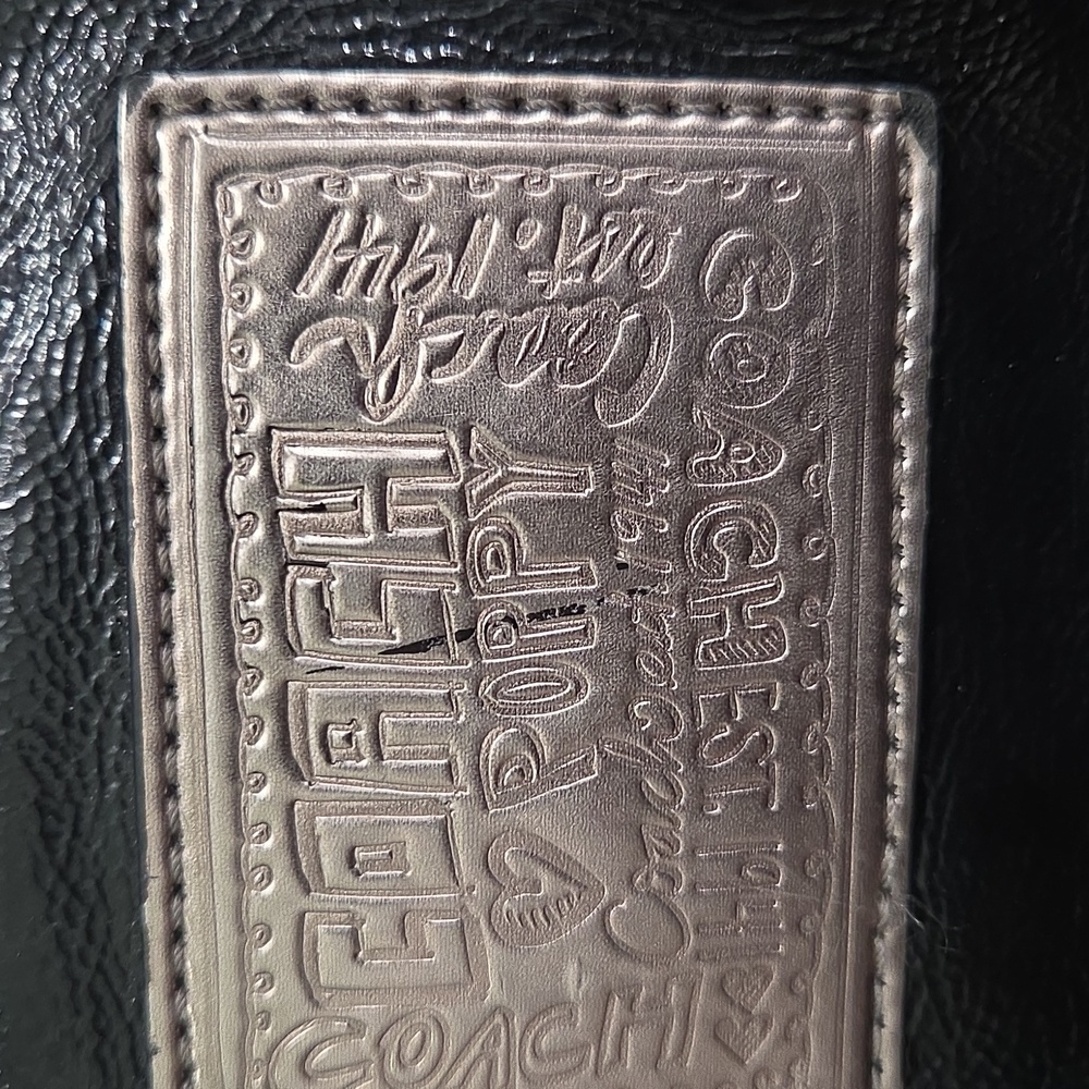Coach Poppy Black Patent Leather Crossbody Purse - Picture 4 of 6